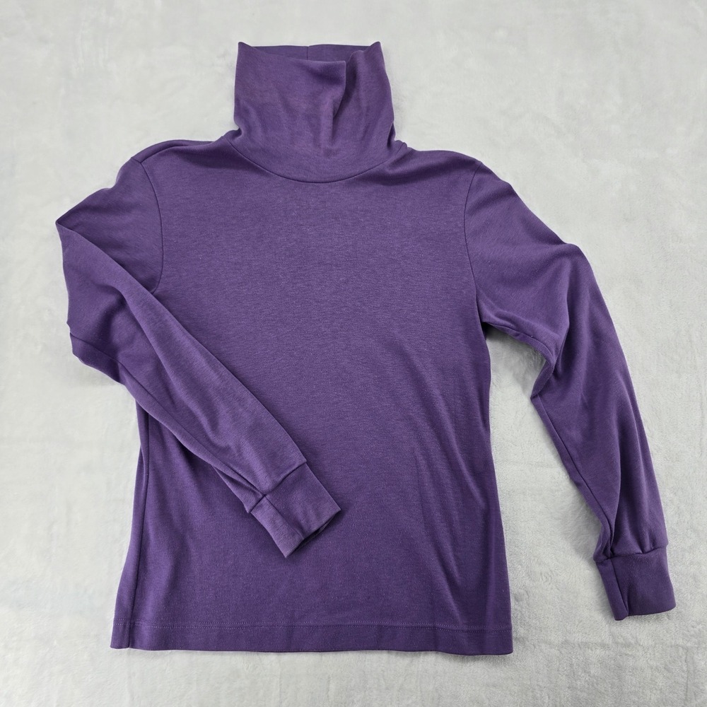 Jane Colby‎ Turtleneck Womens S Top Purple Long Sleeve Knit Vintage